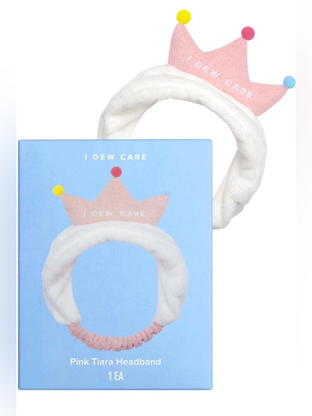 I Dew Care NIB Pink Tiara Headband Skincare Purpose Limited Edition Korean Brand